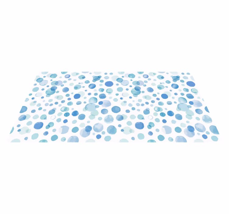 Vinylteppich geometrisch Blaue aquarellpunkte - TenStickers