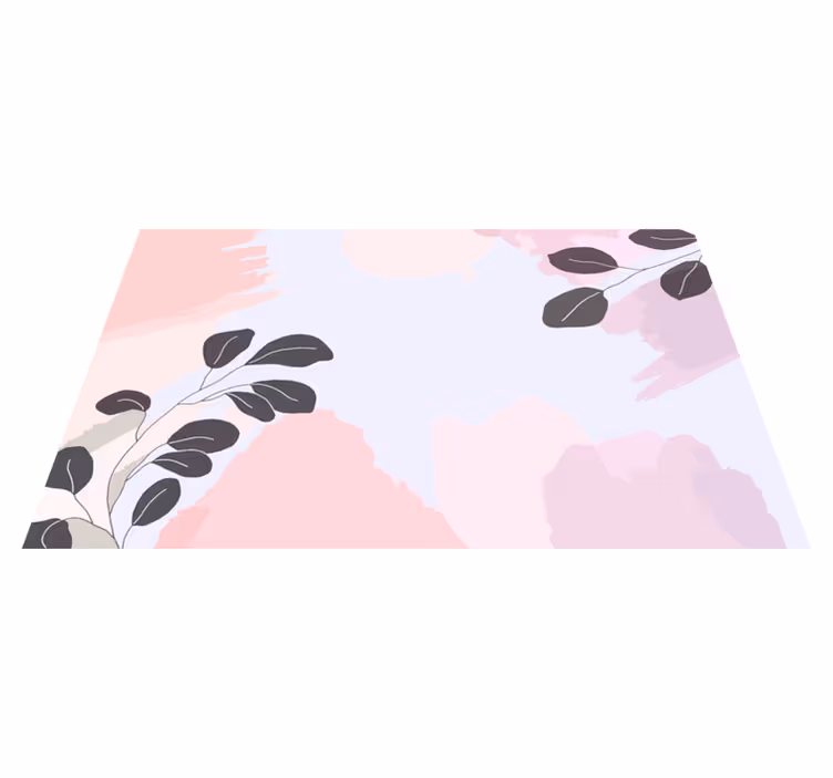Vinyl Teppich Blumen elegantes blattmuster - TenStickers