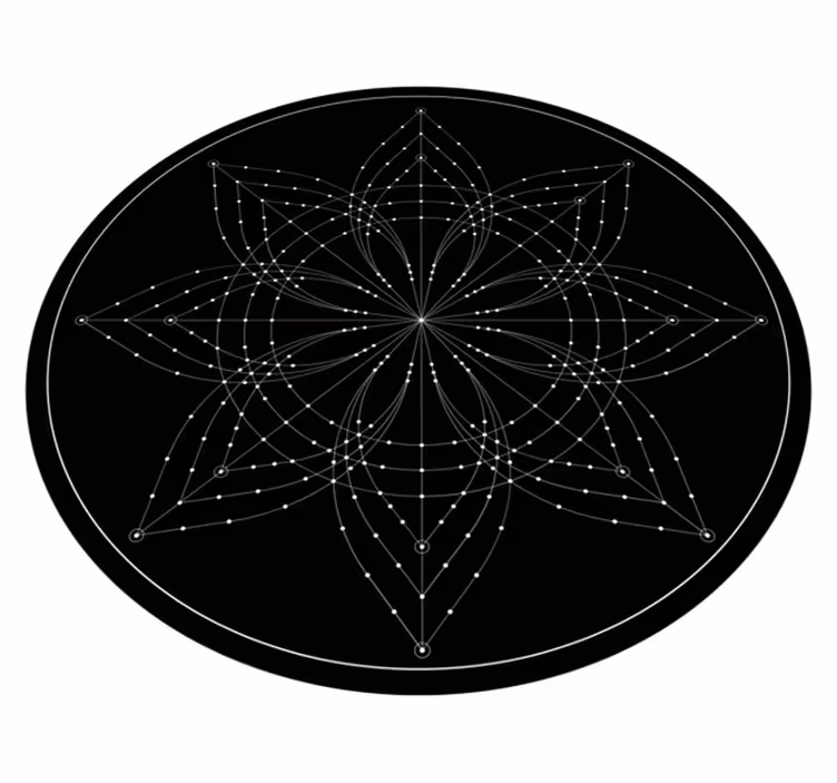Vinyl Teppich Mandala elegantes lotusmuster - TenStickers