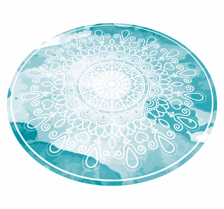 Vinyl Teppich Mandala elegante aquarelltöne - TenStickers
