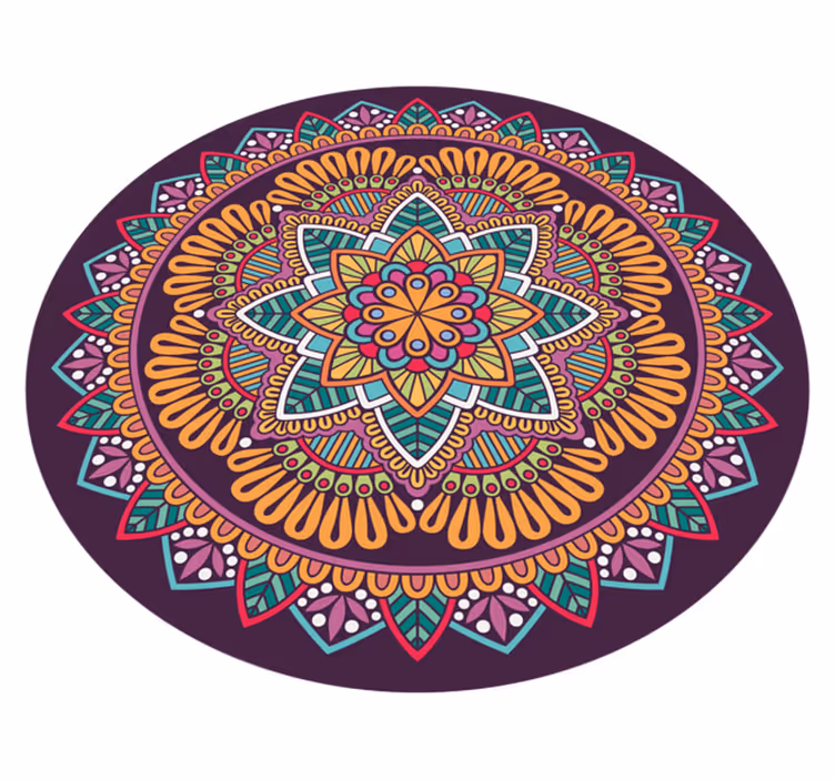 Vinylteppich Mandala Abstrakte mandala-blumenform - TenStickers