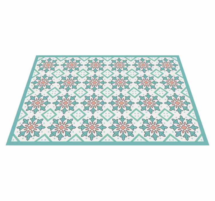 Vinyl Teppich Fliesenoptik blumenmosaik-konzept - TenStickers