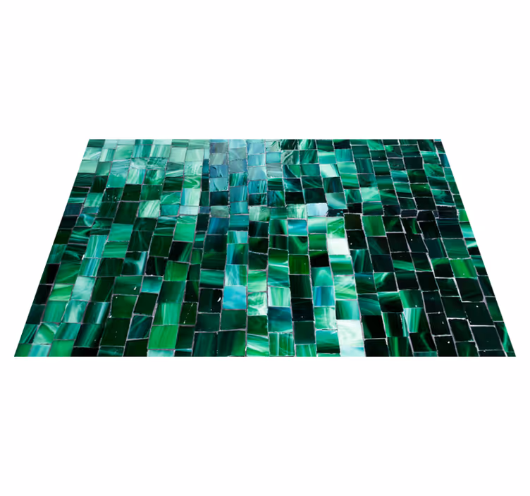 Vinyl Teppich Mosaik mosaikfliesen in grün - TenStickers