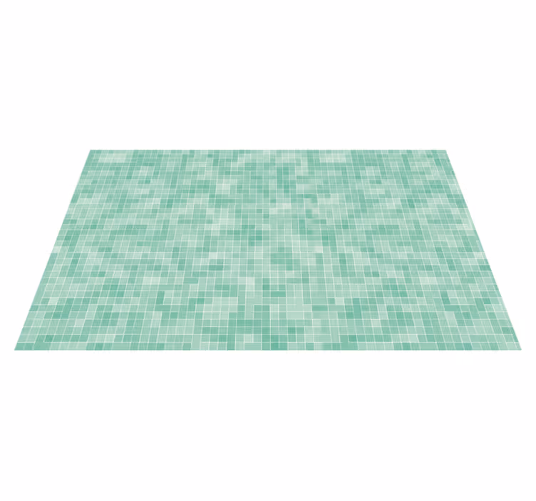 Vinyl teppich fliesenoptik mint mosaik muster - TenStickers