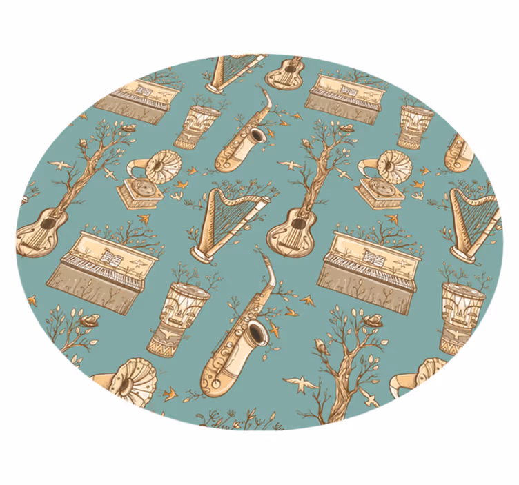 Vinylteppich kindlich musikinstrumente harmonie - TenStickers