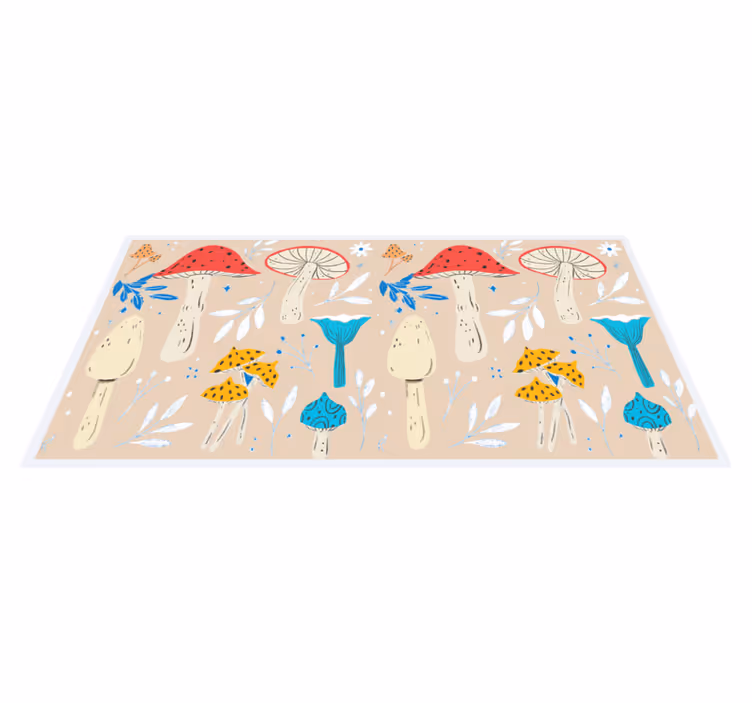 Vinyl Teppich Natur pilzelemente - TenStickers
