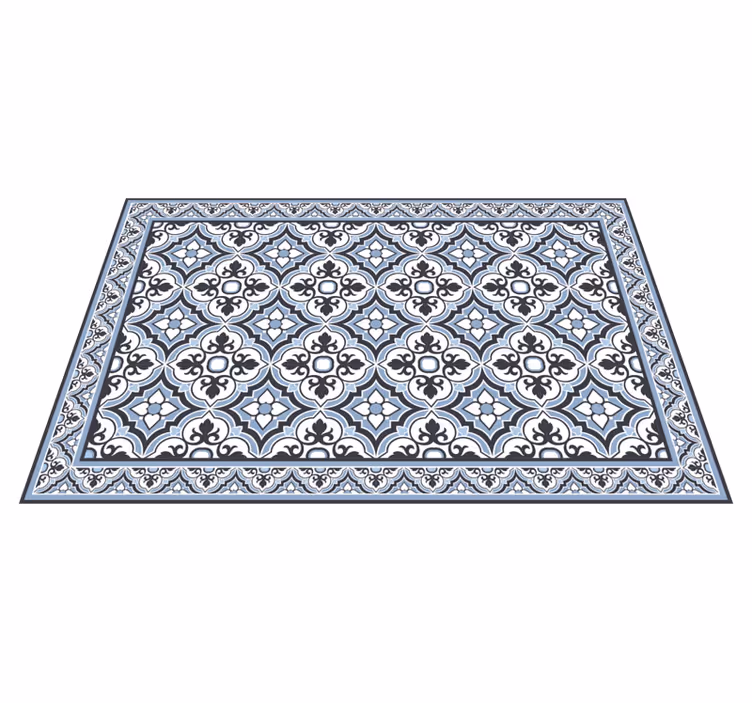 Vinyl Teppich Marmor florales geomuster - TenStickers