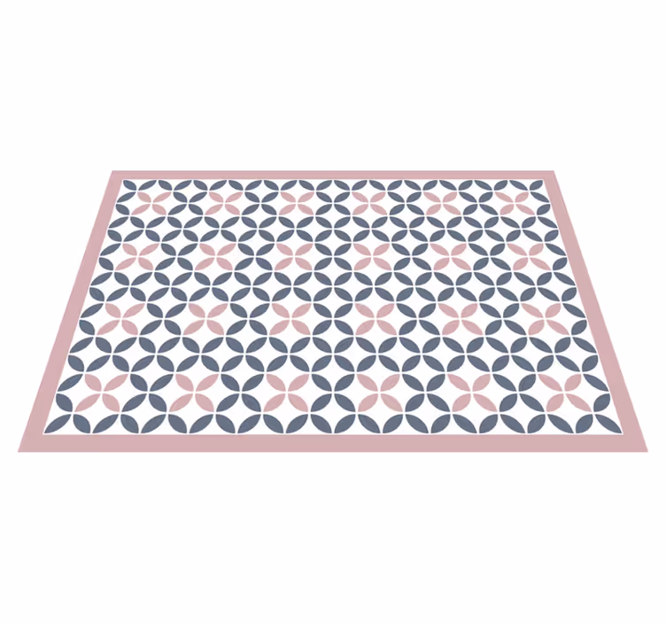 Vinyl teppich mosaik rund beige und grau - TenStickers