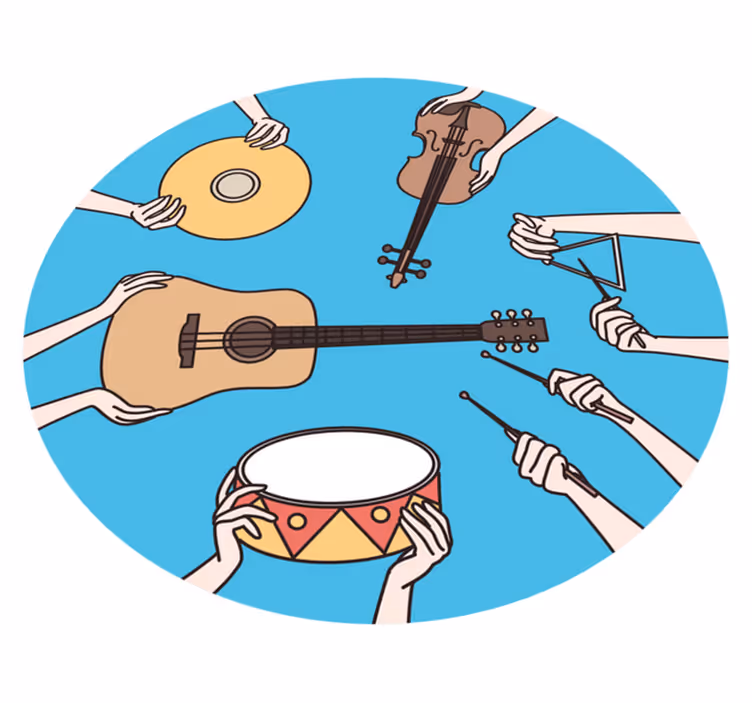 Vinylteppich kindlich musikalisches händemotiv - TenStickers