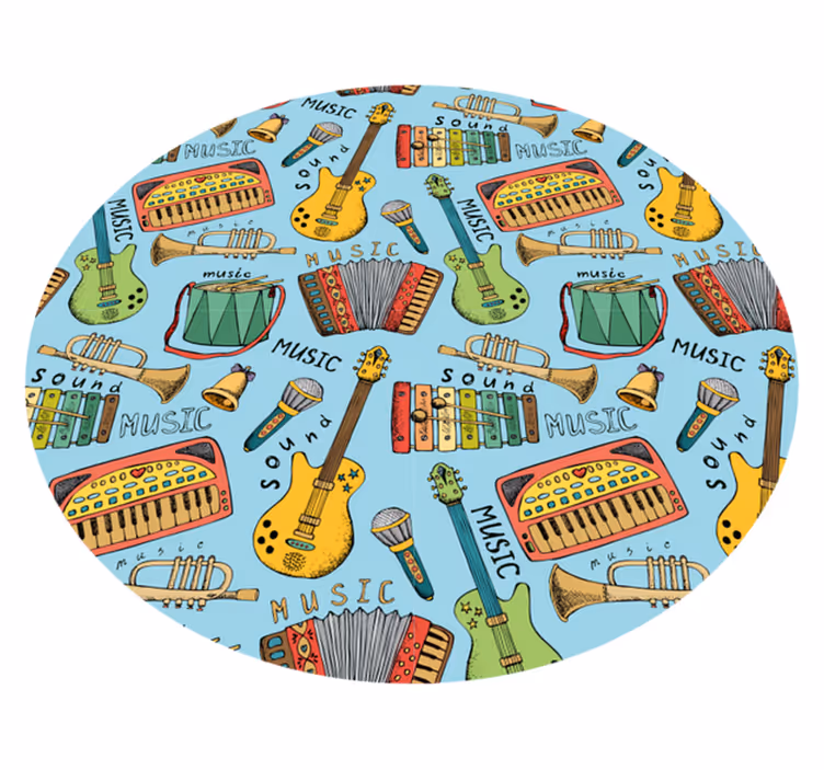 Vinylteppich kindlich musikinstrumente freude - TenStickers
