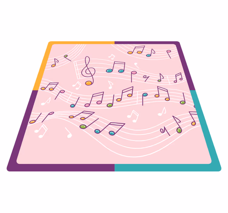 Vinyl Teppich Jugendzimmer melodisches notenthema - TenStickers