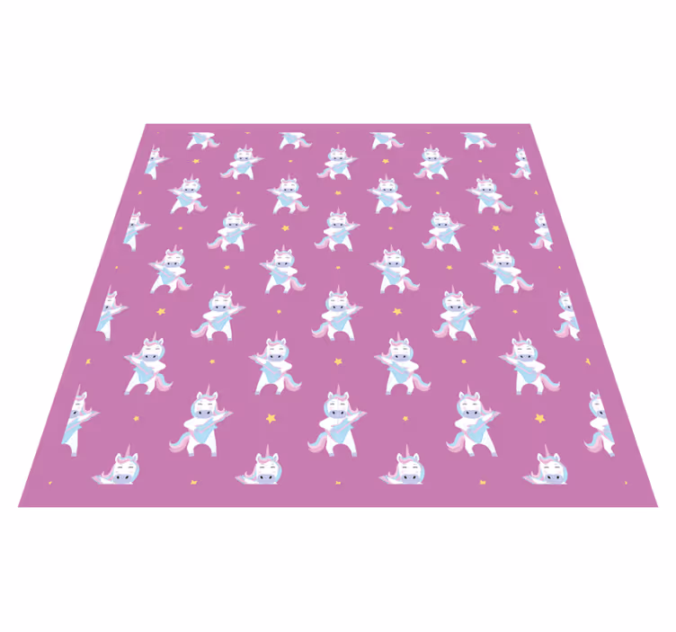 Vinylteppich kindlich skurriles einhorn-motiv - TenStickers