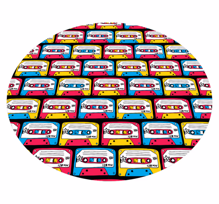Vinyl teppich vintage lebendige kassettenbänder - TenStickers