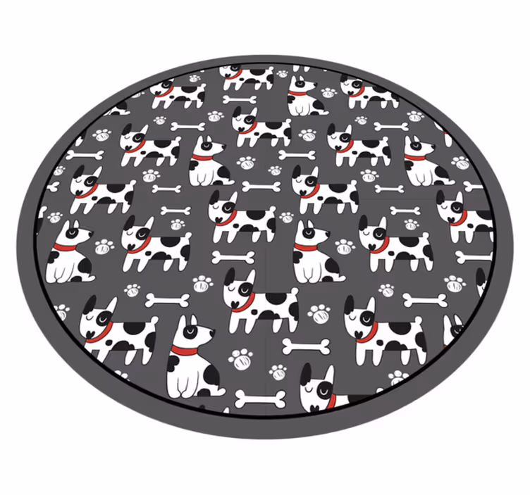 Vinylteppich kindlich verspielte hundemuster - TenStickers