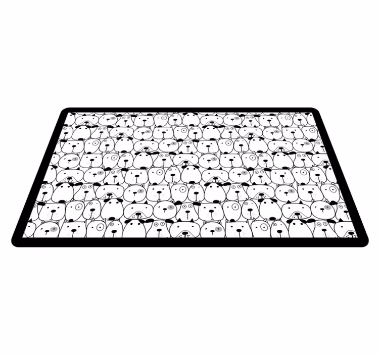 Vinyl teppich tiere mit niedlichen tiergesichtern - TenStickers