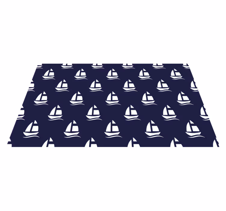 Vinylteppich kindlich segelboot-muster - TenStickers