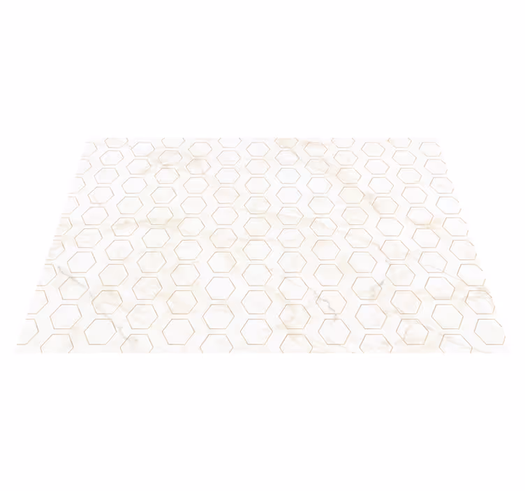 Vinyl Teppich Marmor sechseck-marmormuster - TenStickers