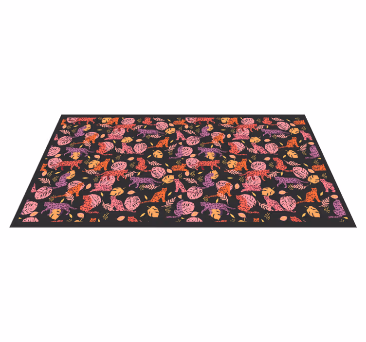 Vinyl Teppich Tiere bunte dschungelkatzen - TenStickers