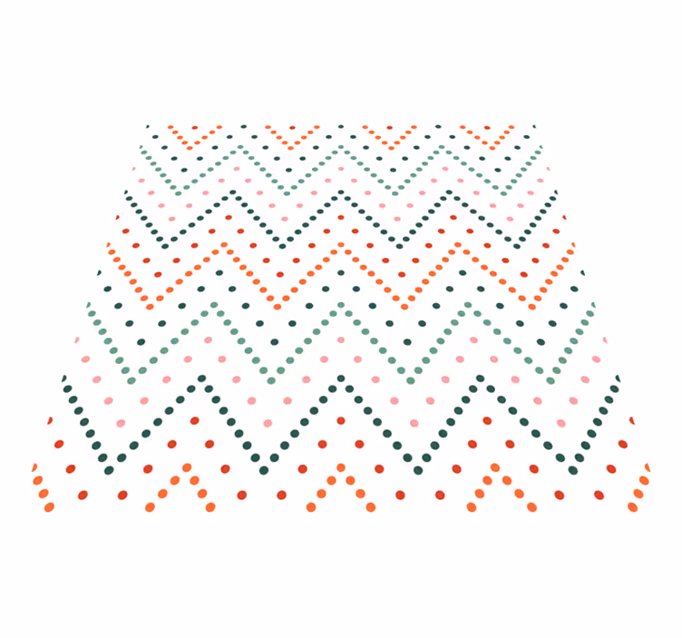 Vinylteppich kindlich buntes chevron-muster - TenStickers