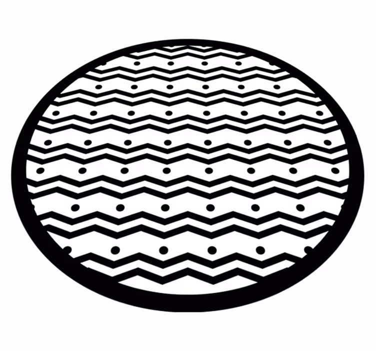 Vinyl Teppich geometrisch wellenförmiges punktmuster - TenStickers