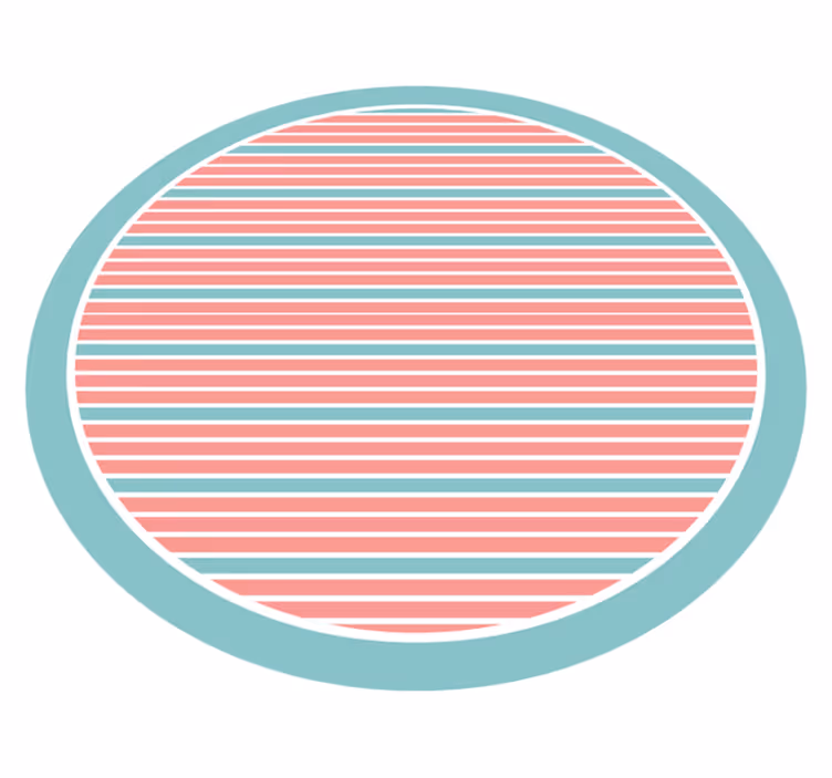 Vinyl Teppich rund weich gestreiftes set - TenStickers
