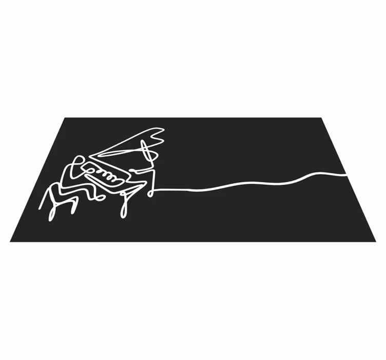 Vinylteppich modern Pianist linie art süßes Design - TenStickers
