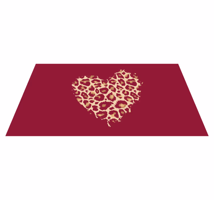 Vinyl Teppich Tiermuster herzmotiv - TenStickers