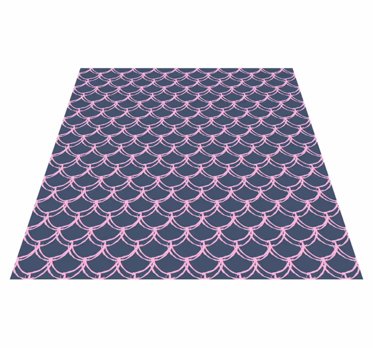 Vinyl teppich bad mit pinken wellenlinien - TenStickers