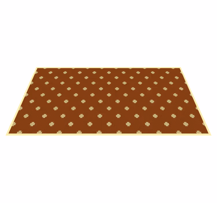 Vinyl Teppich Imitation klassisches ocker-blumenmuster - TenStickers