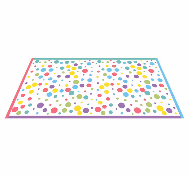 Vinylteppich kindlich bunte verspielte punkte - TenStickers