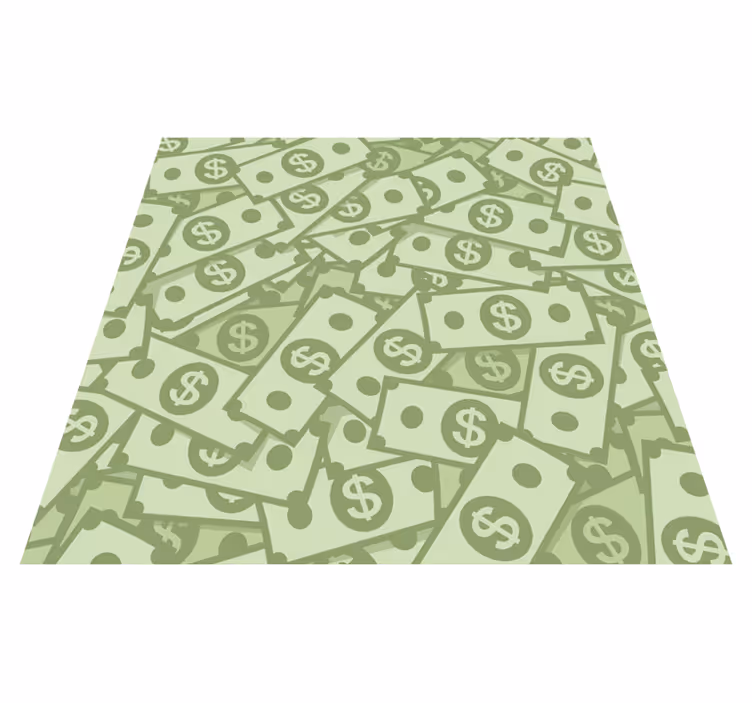Vinyl Teppich Vintage geldmuster - TenStickers
