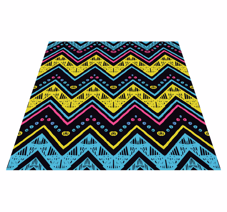 Vinyl Teppich geometrisch lebendiges chevron-muster - TenStickers