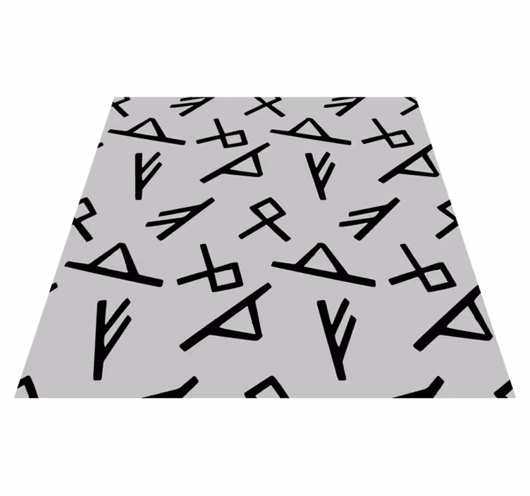Vinyl Teppich geometrisch stilvolle schwarze formen - TenStickers