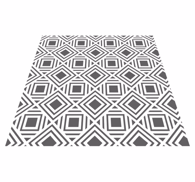 Vinyl teppich geometrisch im stilvollen rautenmuster - TenStickers