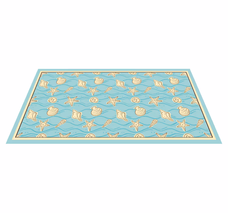 Vinyl teppich bad muschel inspiration - TenStickers