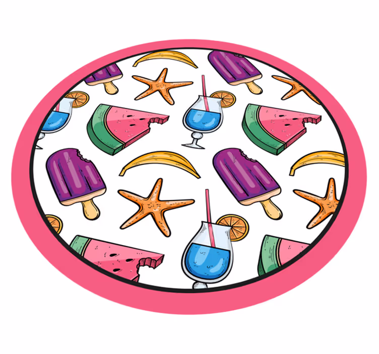 Vinylteppich kindlich bunte sommerleckereien - TenStickers