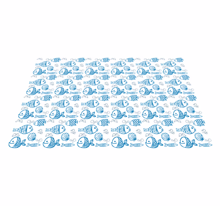 Vinyl Teppich Kinder verspieltes fischmuster - TenStickers