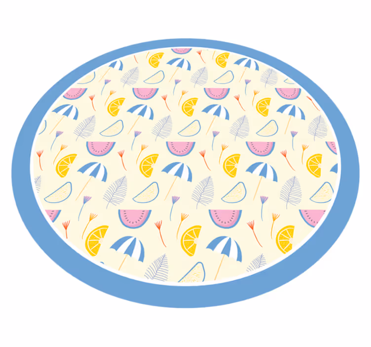 Vinyl Teppich Blumen bunte sommerelemente - TenStickers