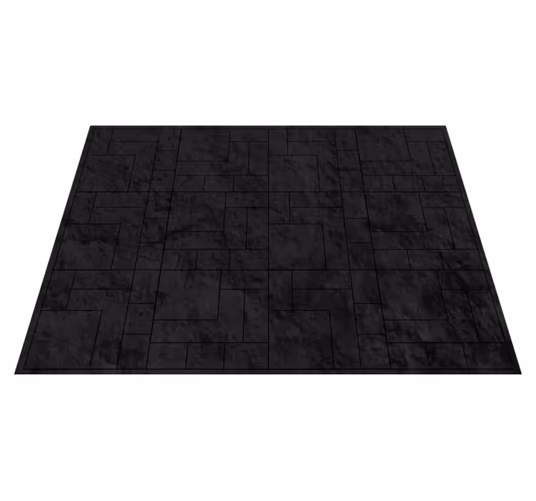 Vinylteppich Quadrate im schwarzem Marmor Look - TenStickers