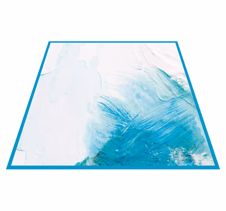 Vinyl Teppich Imitation aqua pinselstriche - TenStickers