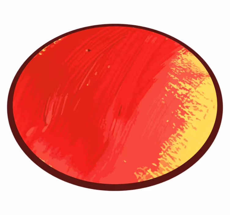 Vinyl Teppich modern roter farbe gelber hintergrund - TenStickers