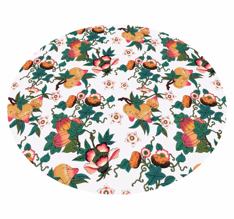 Vinyl Teppich Blumen botanisches blumendesign - TenStickers