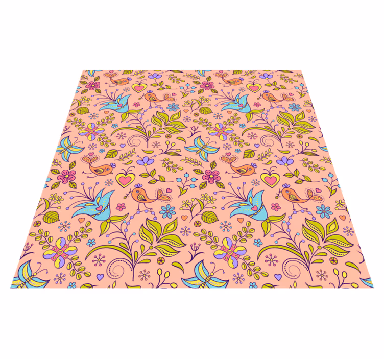 Vinyl teppich blumen frühlingsmotiv - TenStickers