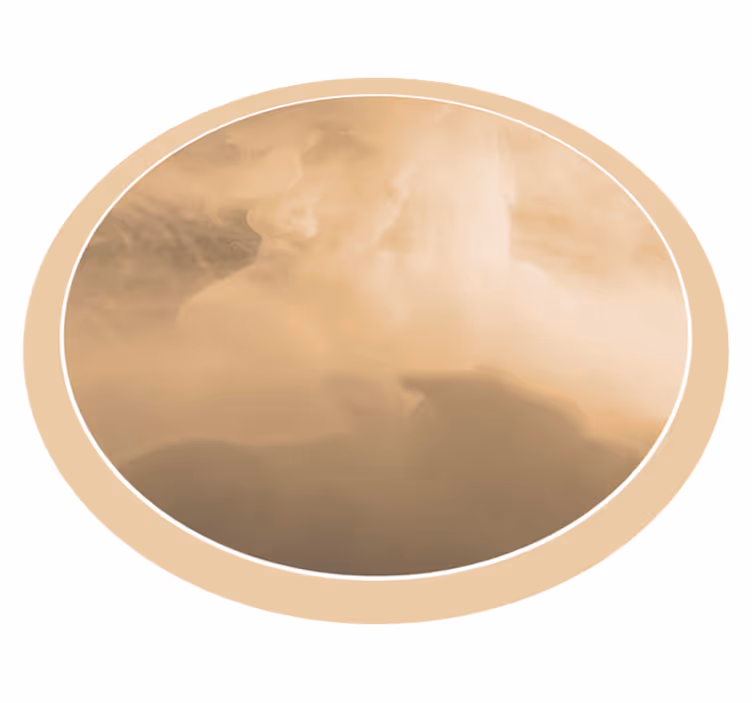 Vinyl Teppich Bad weiche cremefarbene wellen - TenStickers