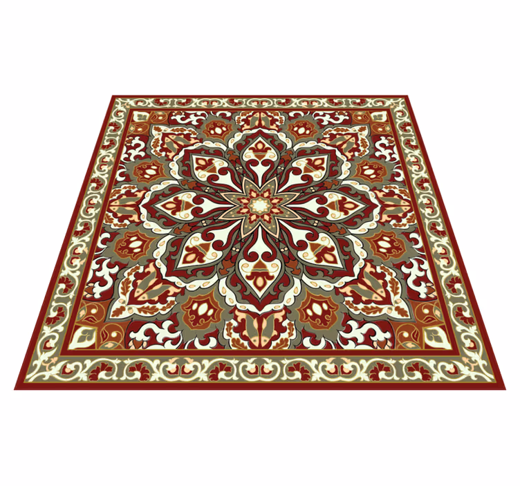 Vinyl Teppich Mosaik detailliertes blumenmotiv - TenStickers