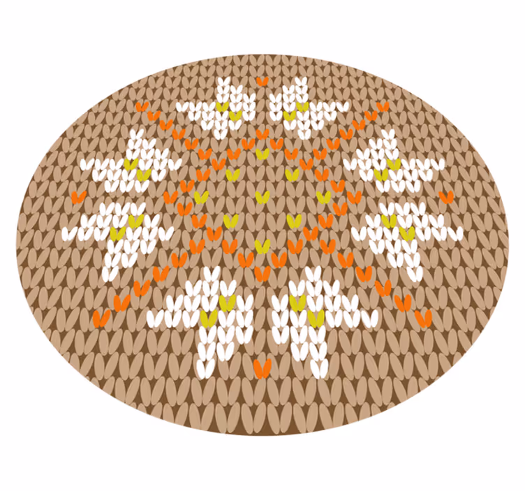 Vinyl Teppich Eingang floral dekorierten stil - TenStickers