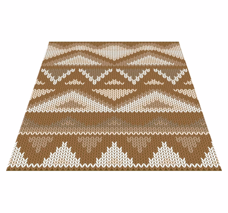 Vinyl Teppich ethnisch gestricktes motiv - TenStickers