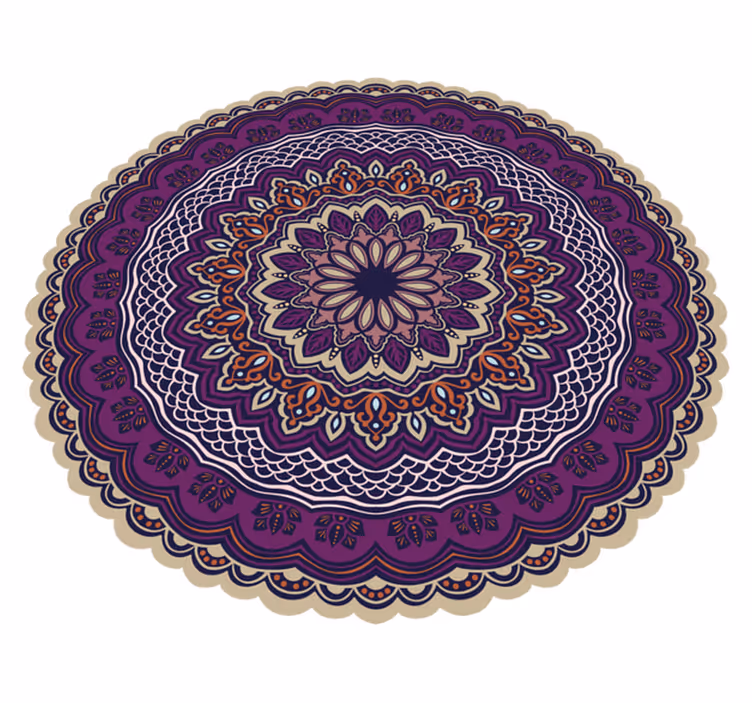 Vinyl Teppich Mandala lebendiges lila design - TenStickers