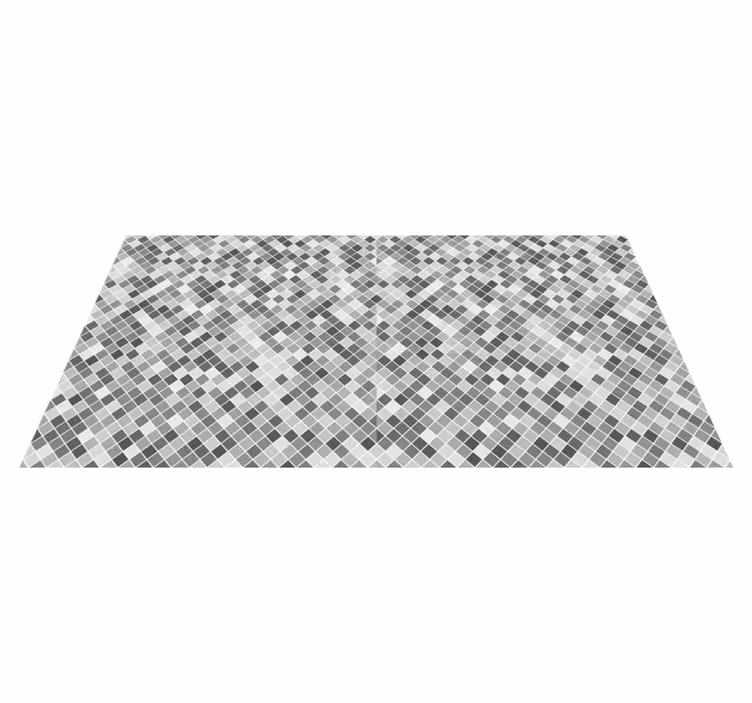 Vinyl teppich bad graues mosaik - TenStickers