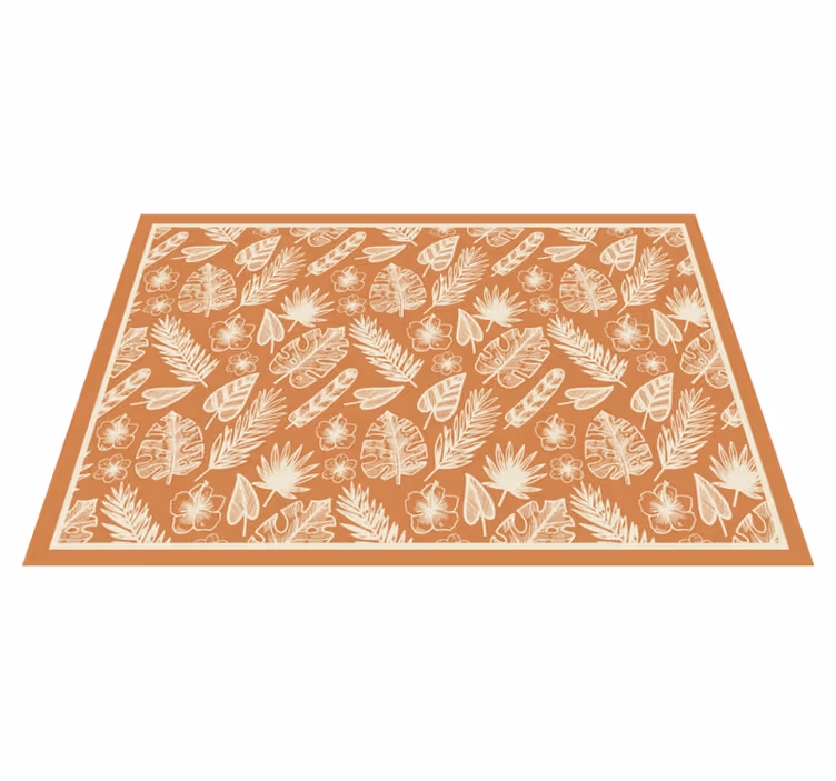 Vinyl Teppich Blumen inspiration für tropische blätter - TenStickers